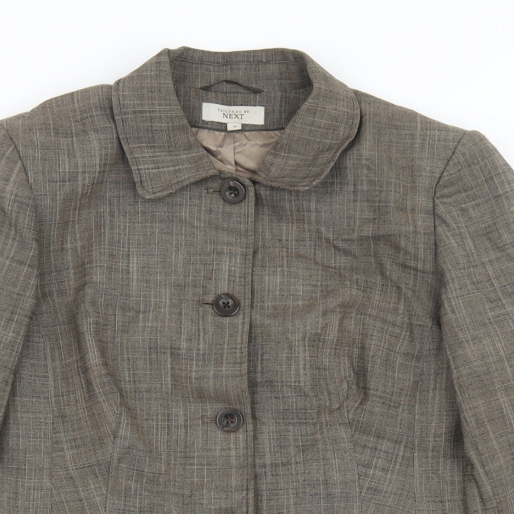 NEXT Womens Grey Jacket Size 16 Button