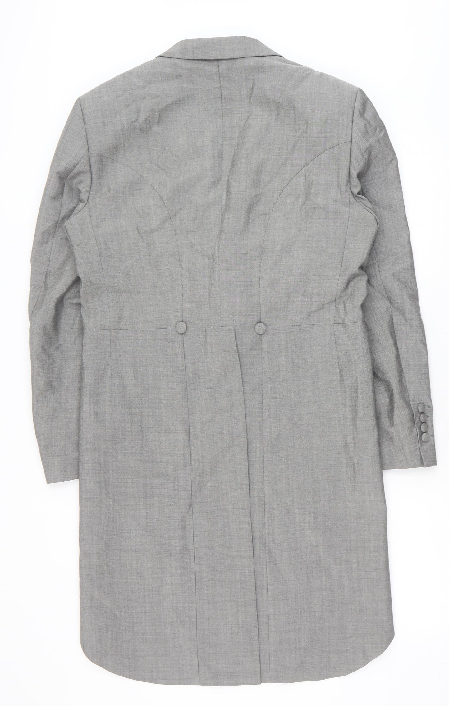 WILVORST Mens Grey Wool Tuxedo Suit Jacket Size 38 Regular