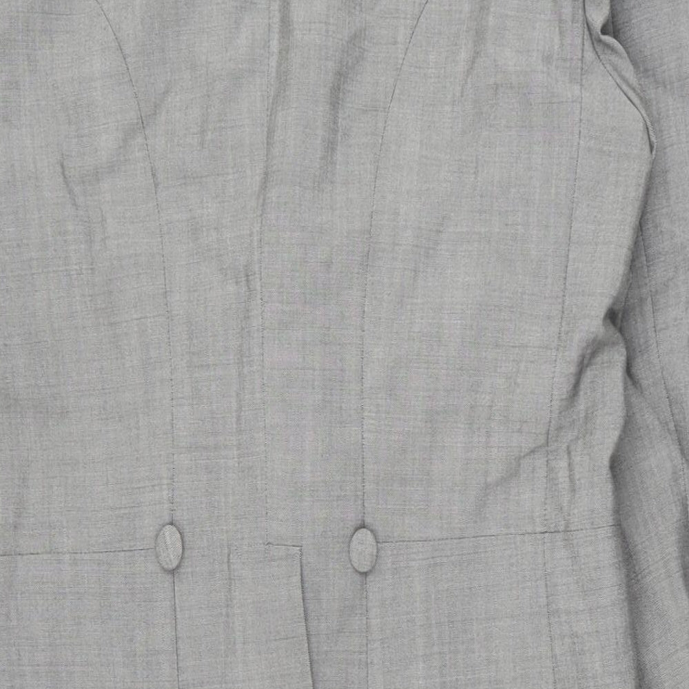 WILVORST Mens Grey Wool Tuxedo Suit Jacket Size 38 Regular