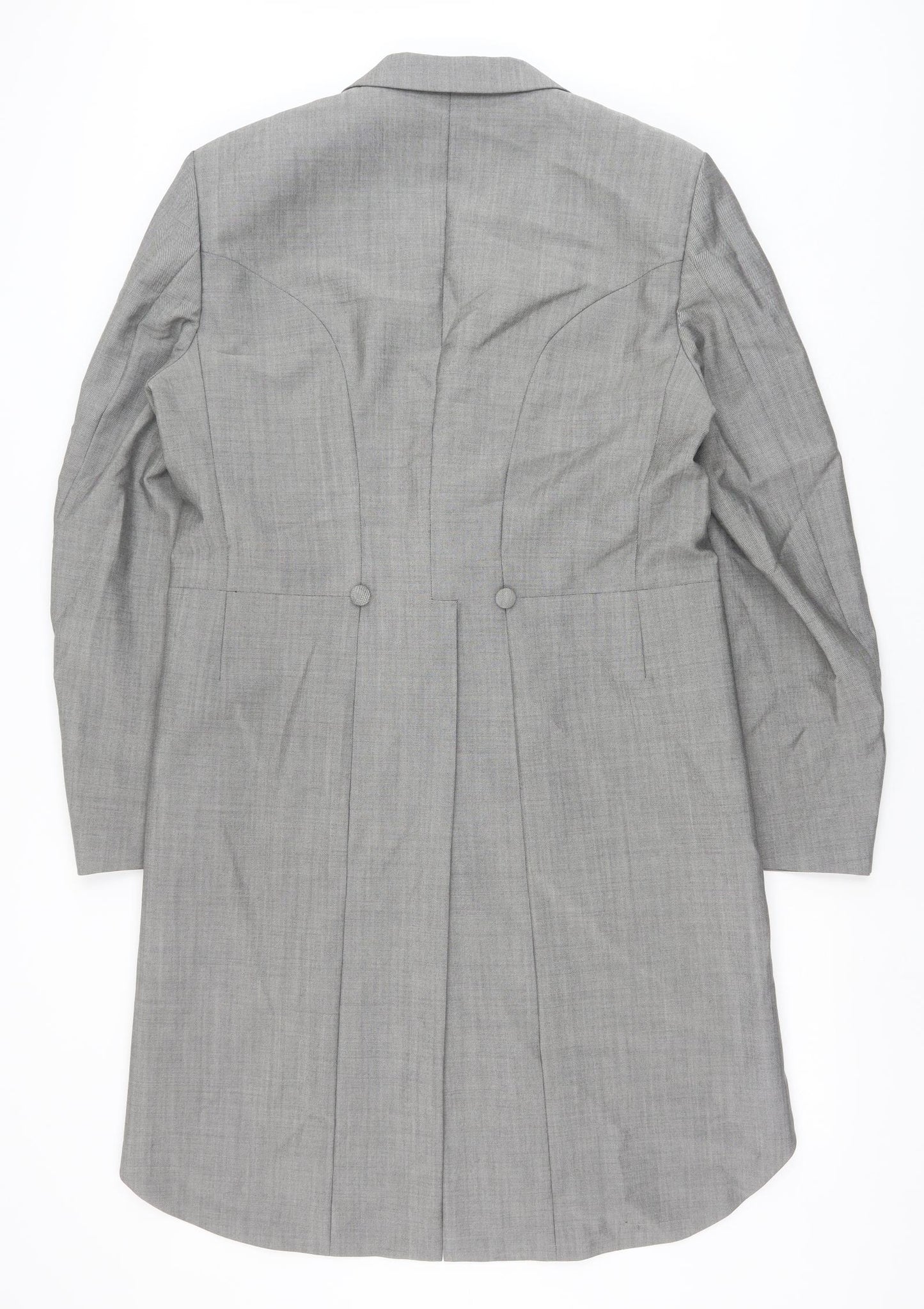 WILVORST Mens Grey Wool Tuxedo Suit Jacket Size 40 Regular