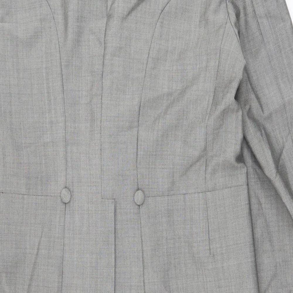 WILVORST Mens Grey Wool Tuxedo Suit Jacket Size 40 Regular