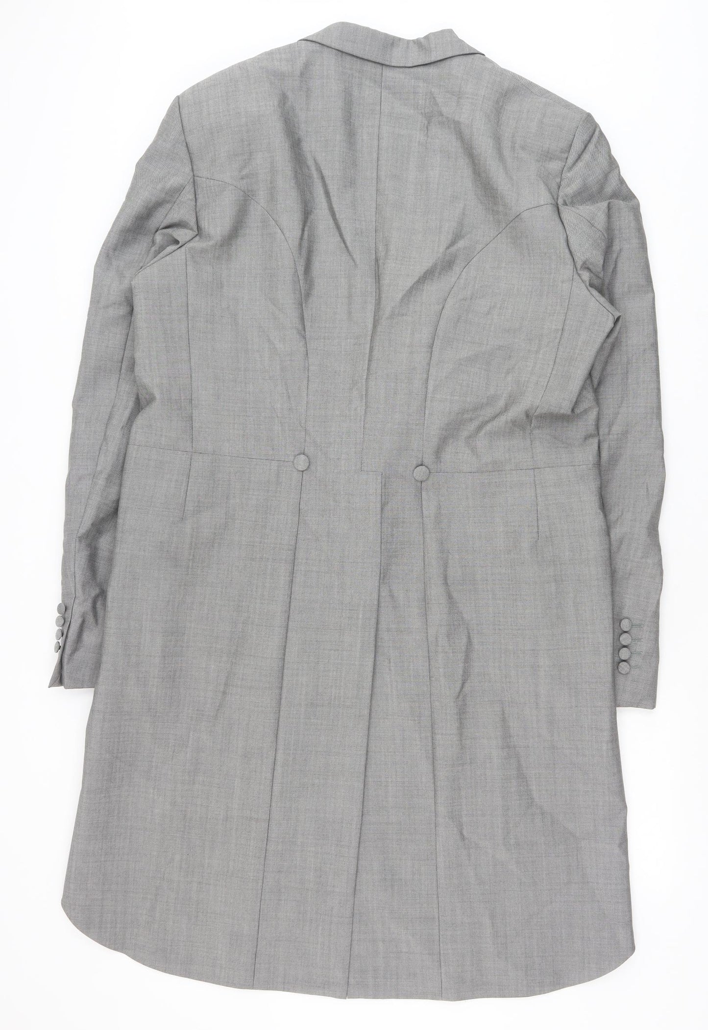 WILVORST Mens Grey Wool Tuxedo Suit Jacket Size 46 Regular