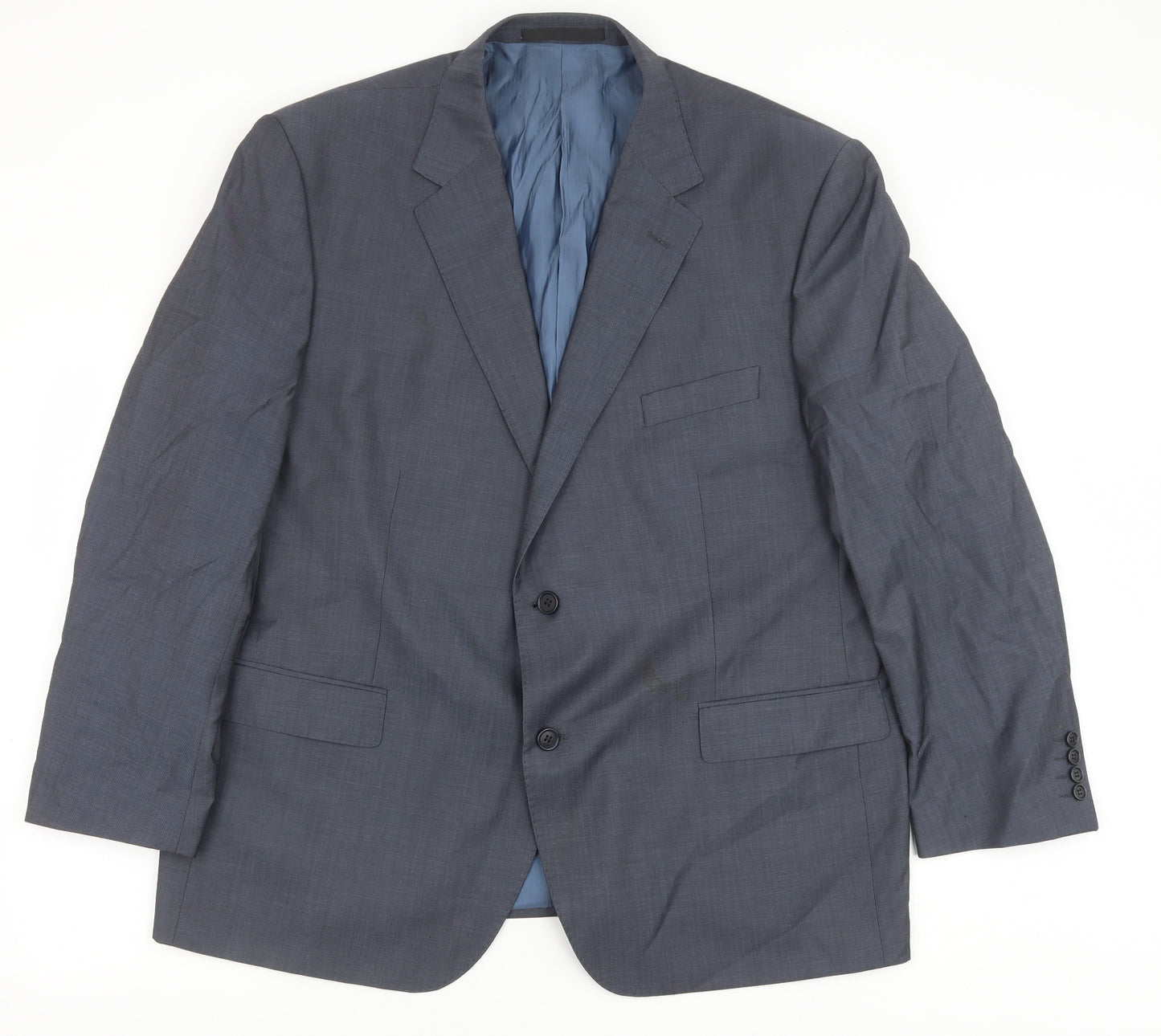 Marks and Spencer Mens Blue Wool Jacket Suit Jacket Size 48 Regular