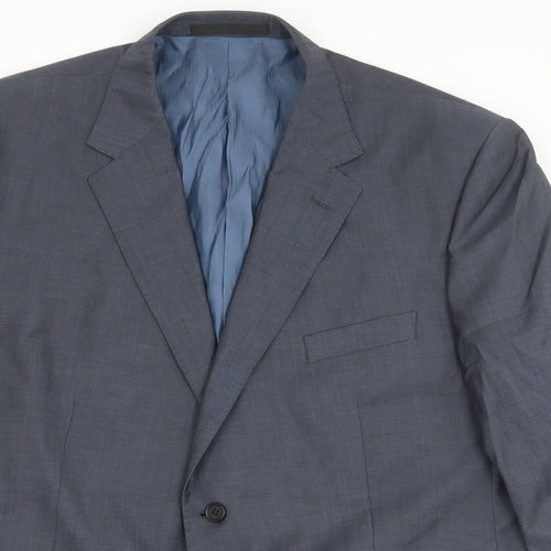 Marks and Spencer Mens Blue Wool Jacket Suit Jacket Size 48 Regular
