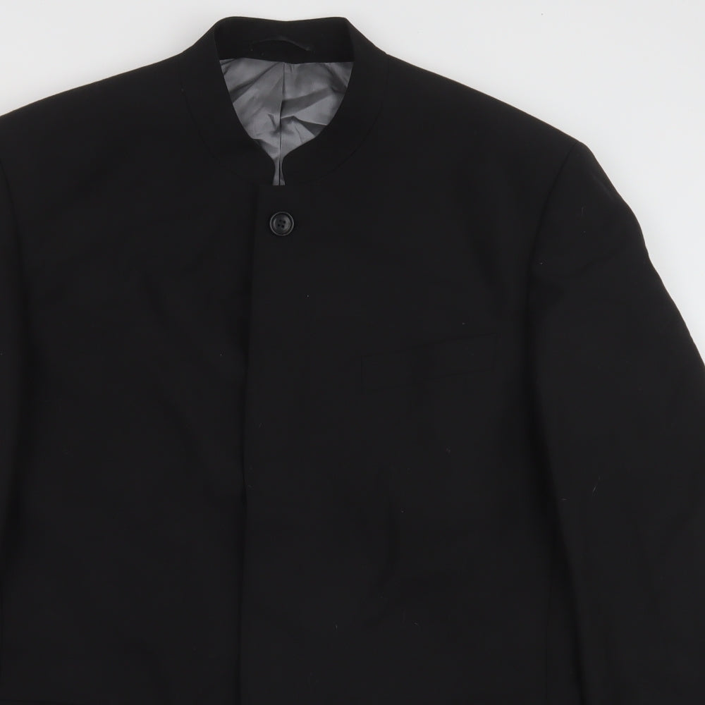 Armando Mens Black Polyester Jacket Blazer Size 42 Regular