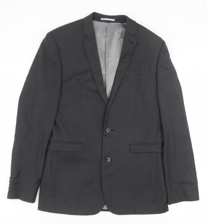 NEXT Mens Grey Wool Jacket Suit Jacket Size 36 Regular