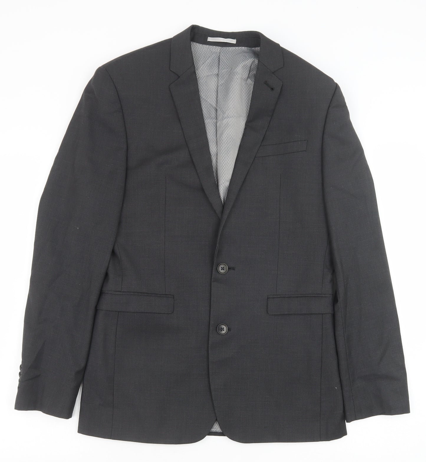 NEXT Mens Grey Wool Jacket Suit Jacket Size 36 Regular