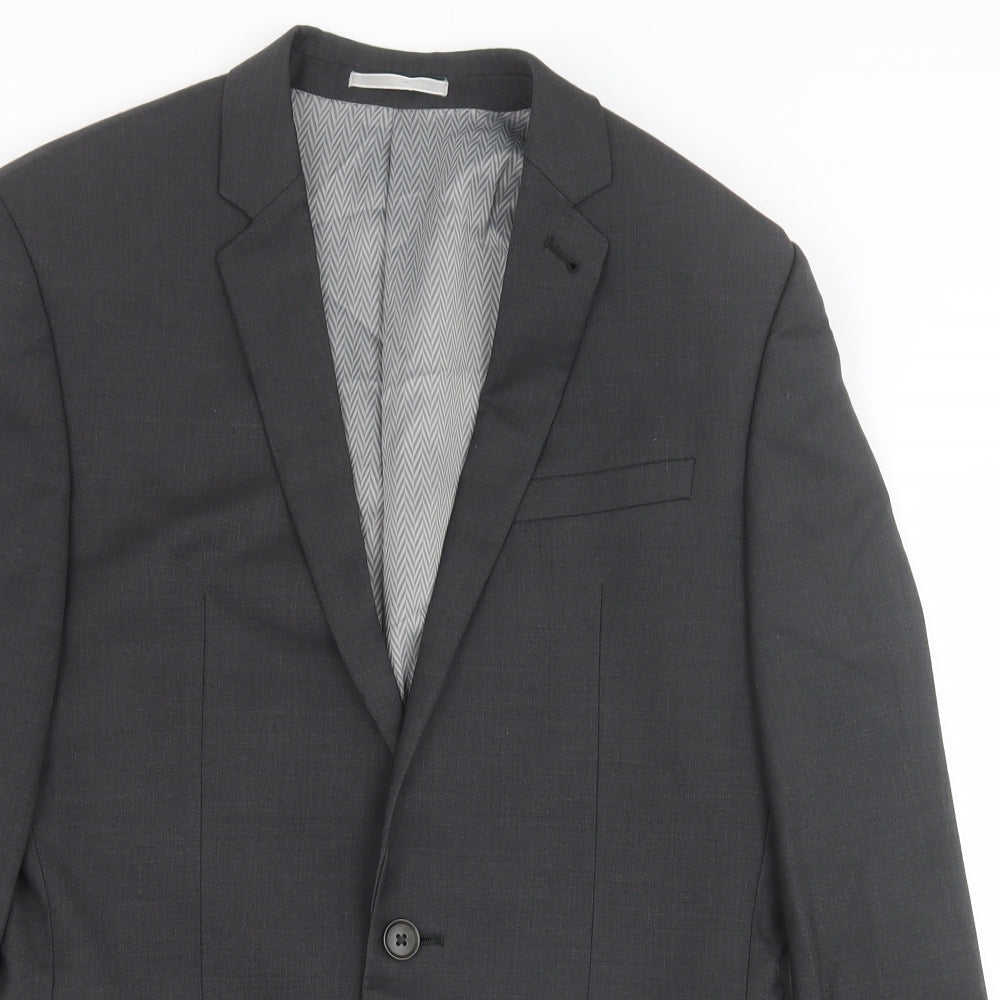 NEXT Mens Grey Wool Jacket Suit Jacket Size 36 Regular