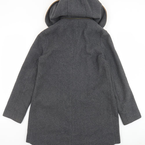 F&F Womens Grey Pea Coat Coat Size 8 Zip