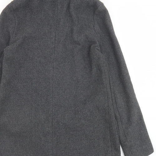 F&F Womens Grey Pea Coat Coat Size 8 Zip