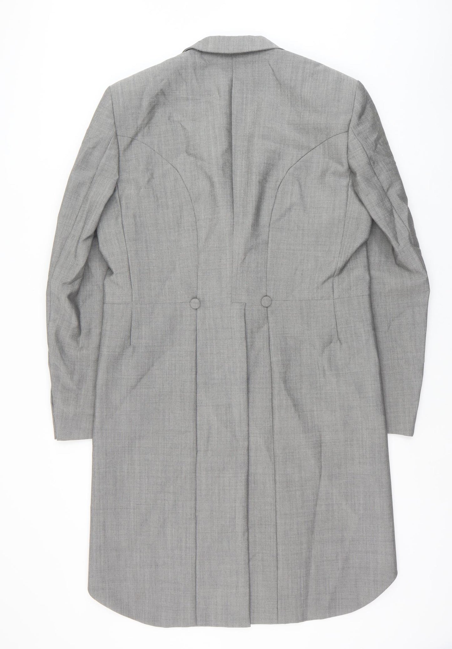 WILVORST Mens Grey Wool Tuxedo Suit Jacket Size 40 Regular
