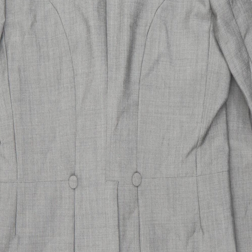 WILVORST Mens Grey Wool Tuxedo Suit Jacket Size 40 Regular
