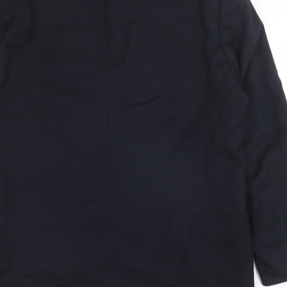 Marks and Spencer Mens Blue Wool Jacket Blazer Size 42 Regular