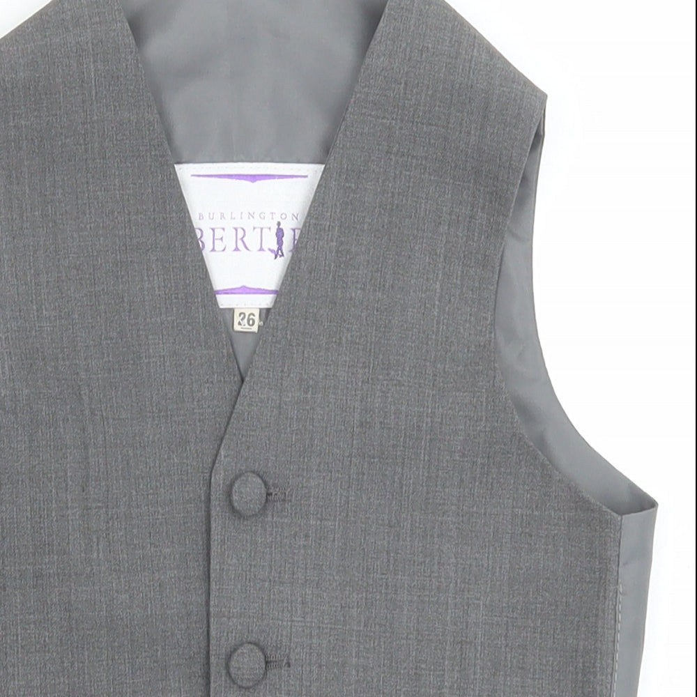 Berlington Bertie Boys Grey Jacket Waistcoat Size 5-6 Years Button