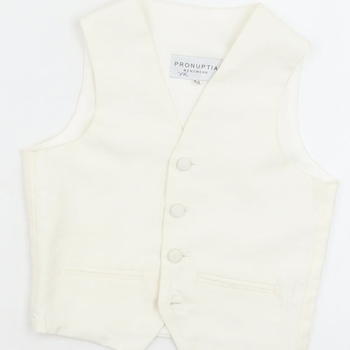 Pronuptia Boys Ivory Jacket Waistcoat Size 5-6 Years Button
