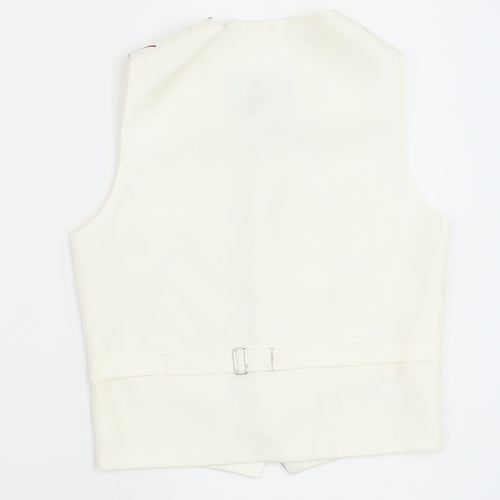 HEIRLOOM Boys Ivory Geometric Jacket Waistcoat Size 5-6 Years Button