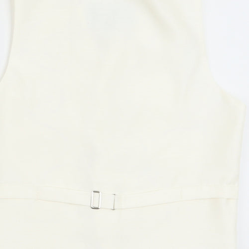 HEIRLOOM Boys Ivory Geometric Jacket Waistcoat Size 7-8 Years Button