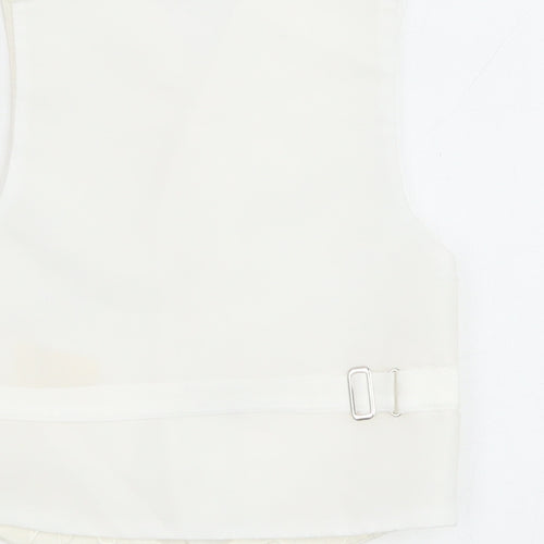 Pronuptia Boys Ivory Geometric Jacket Waistcoat Size 2 Years Button - Textured