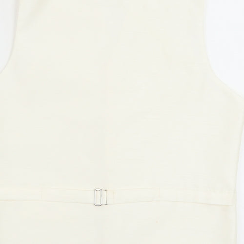 HEIRLOOM Boys Ivory Geometric Jacket Waistcoat Size 11-12 Years Button
