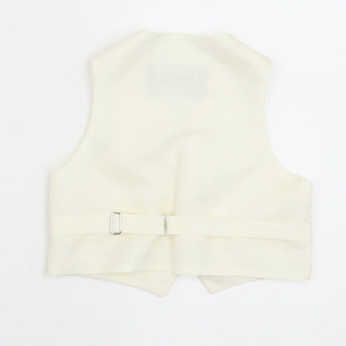 HEIRLOOM Boys Ivory Geometric Jacket Waistcoat Size 2 Years Button