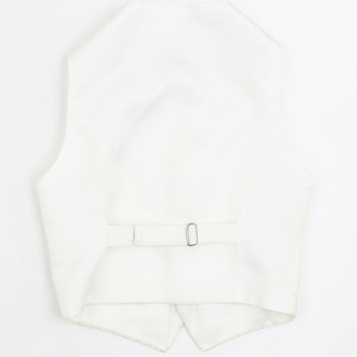 Pronuptia Boys Ivory Geometric Jacket Waistcoat Size 3-4 Years Button
