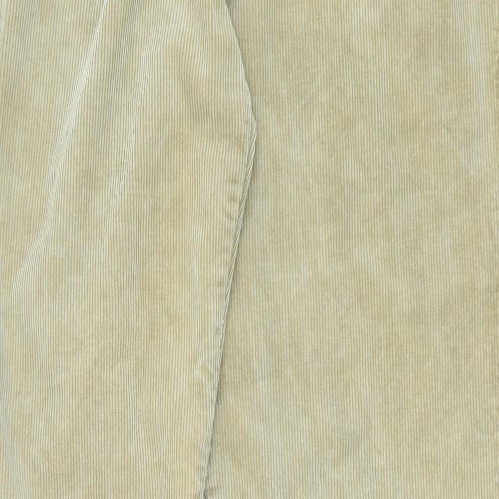 Zara Mens Brown Cotton Trousers Size 34 in Regular Zip