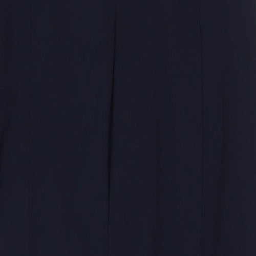 Marks and Spencer Womens Blue Polyester Dress Pants Trousers Size 14 Regular Zip