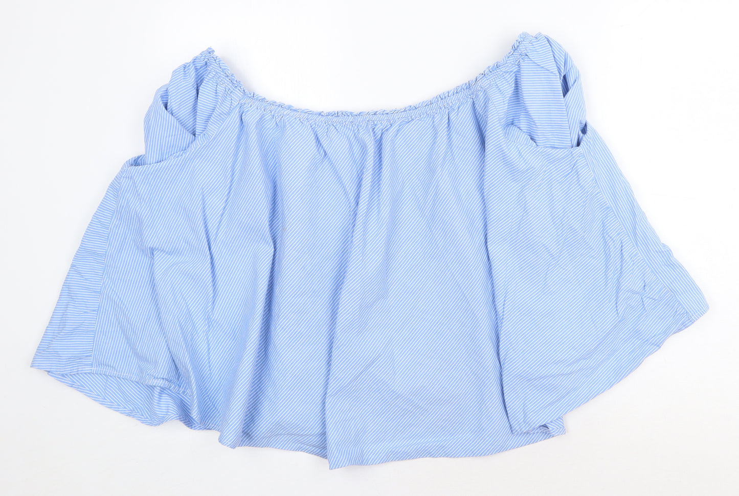 New Look Womens Blue Cotton Skater Skirt Size 18