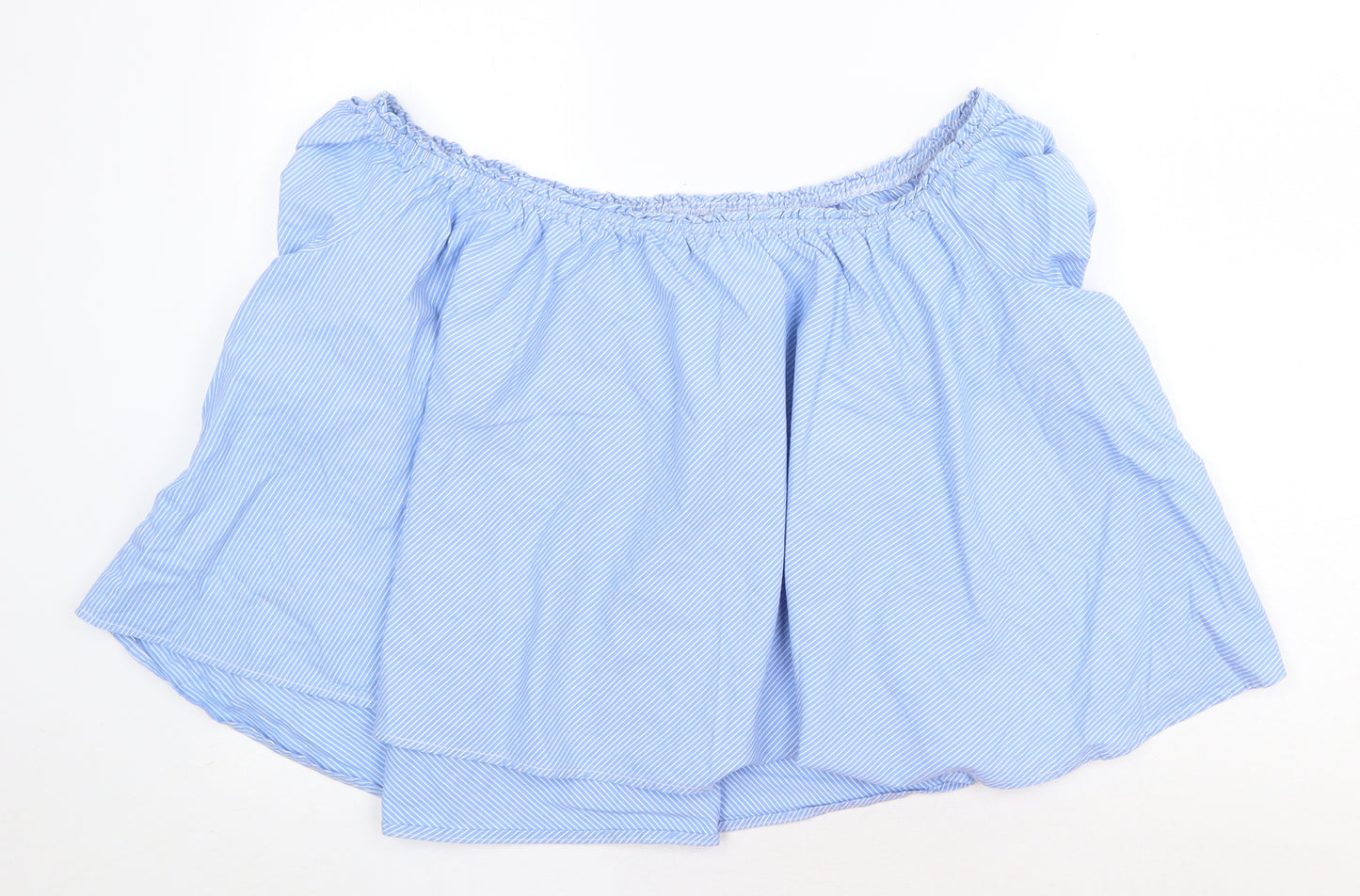 New Look Womens Blue Cotton Skater Skirt Size 18