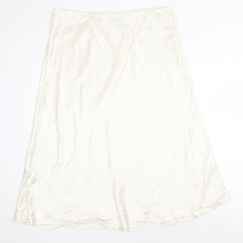 Marks and Spencer Womens White Viscose Swing Skirt Size 18