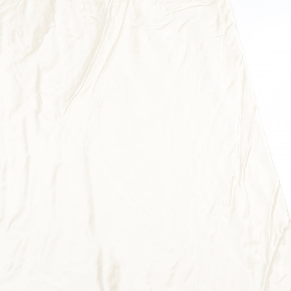 Marks and Spencer Womens White Viscose Swing Skirt Size 18