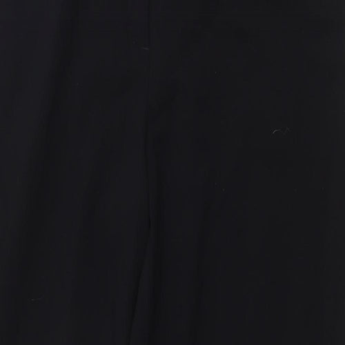 Marks and Spencer Womens Black Polyester Trousers Size 16 Regular Zip