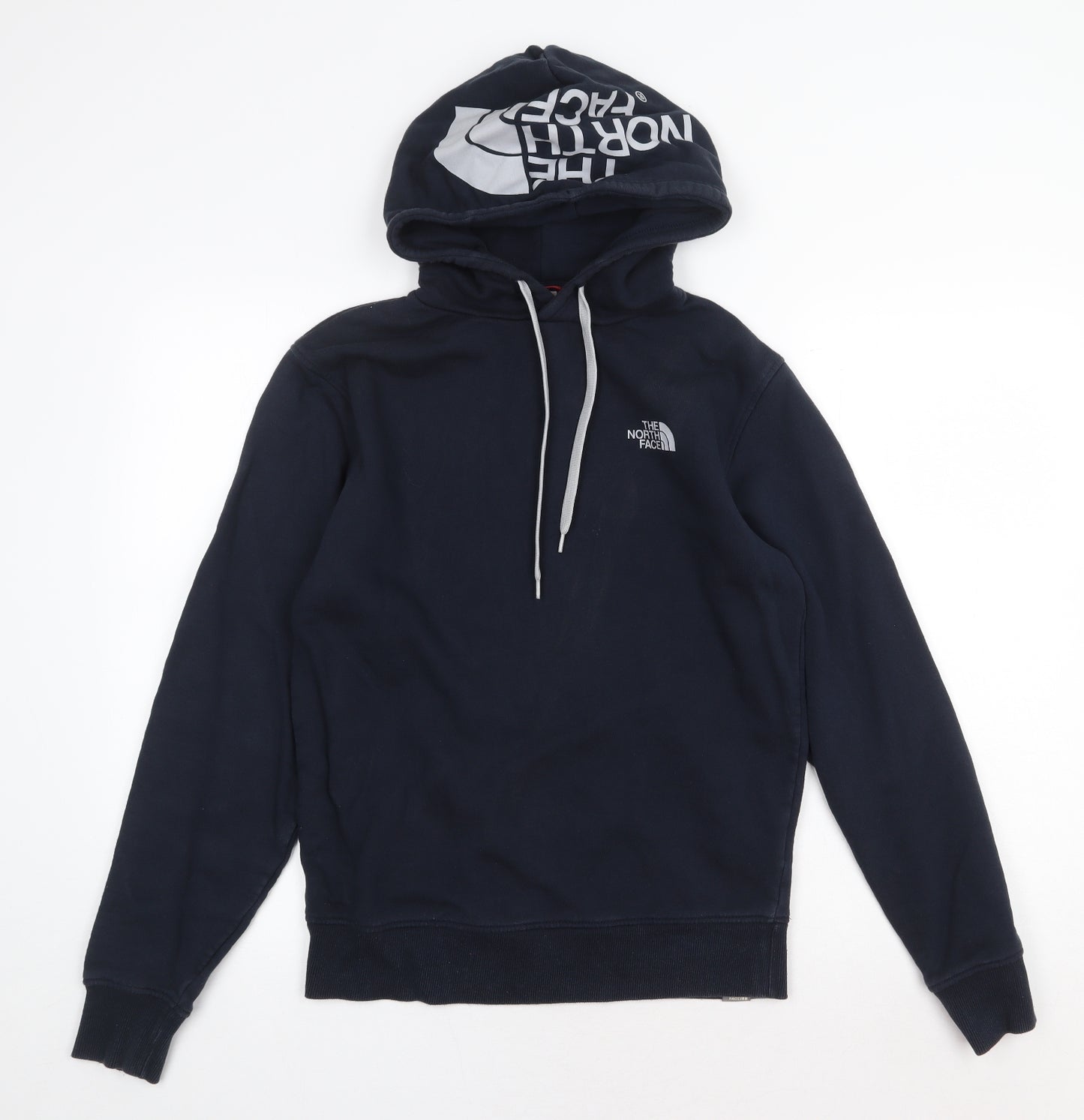 The North Face Mens Blue Cotton Pullover Hoodie Size S