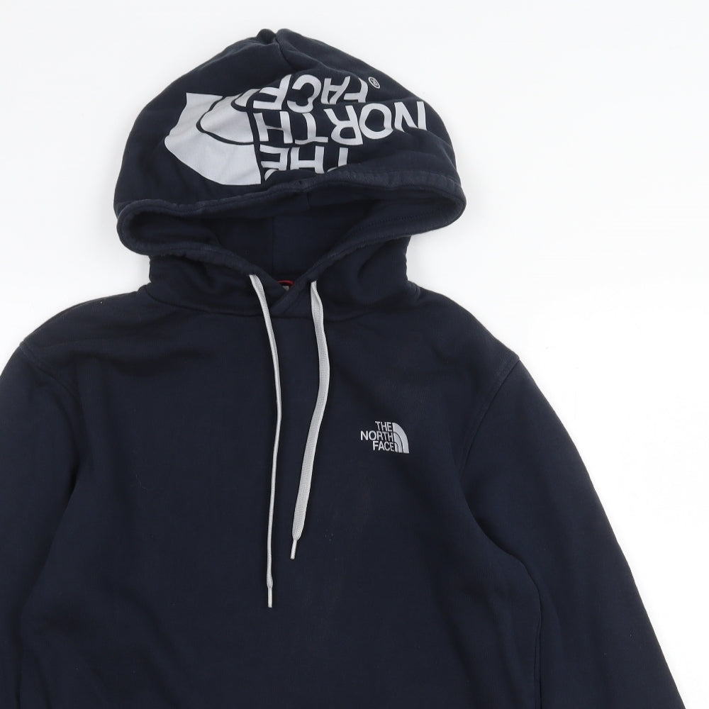 The North Face Mens Blue Cotton Pullover Hoodie Size S