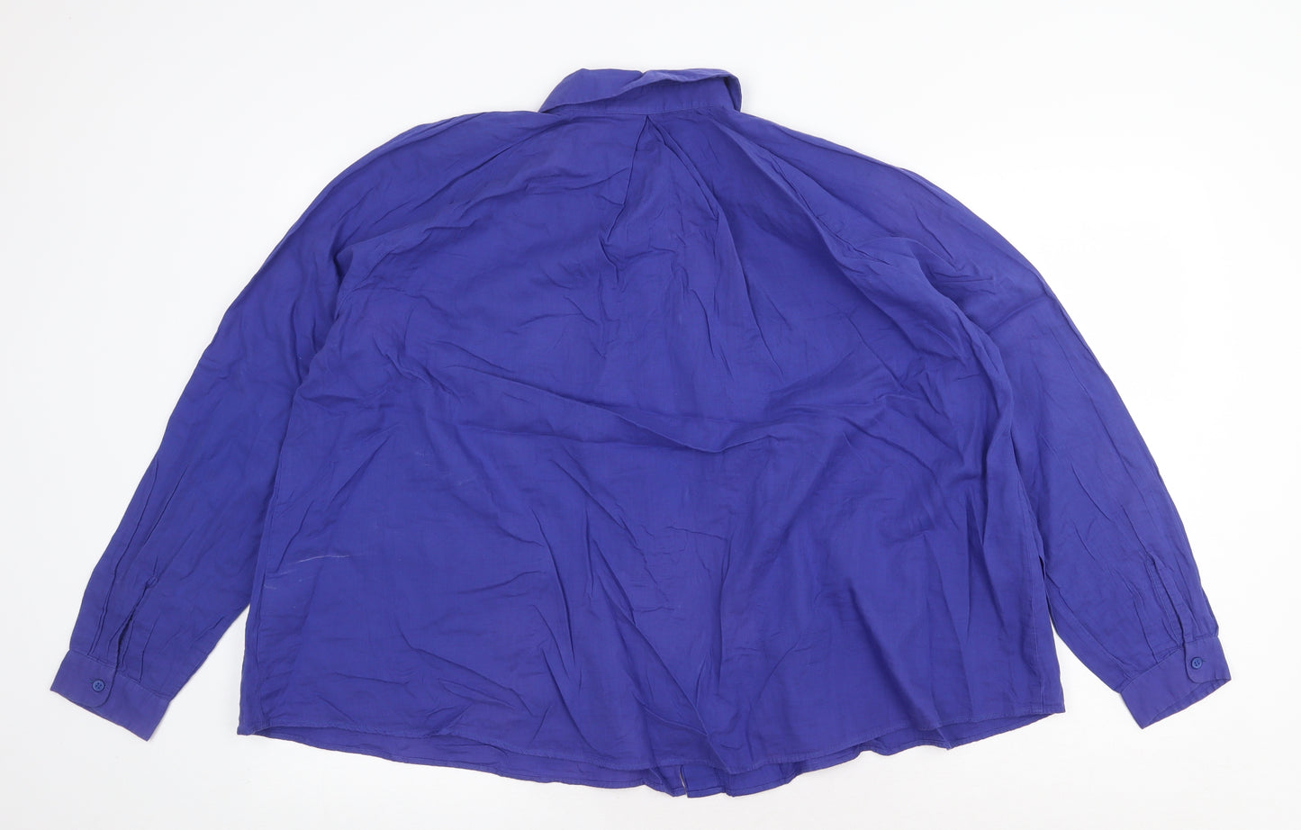 & Other Stories Womens Purple 100% Cotton Basic Button-Up Size 14 Collared