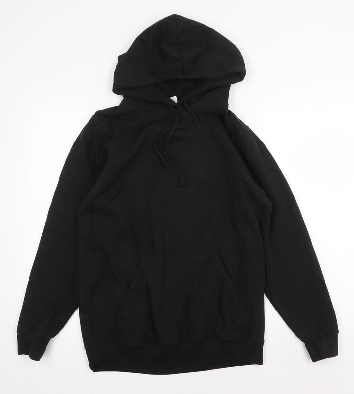 Uneek Womens Black Cotton Pullover Hoodie Size M Pullover