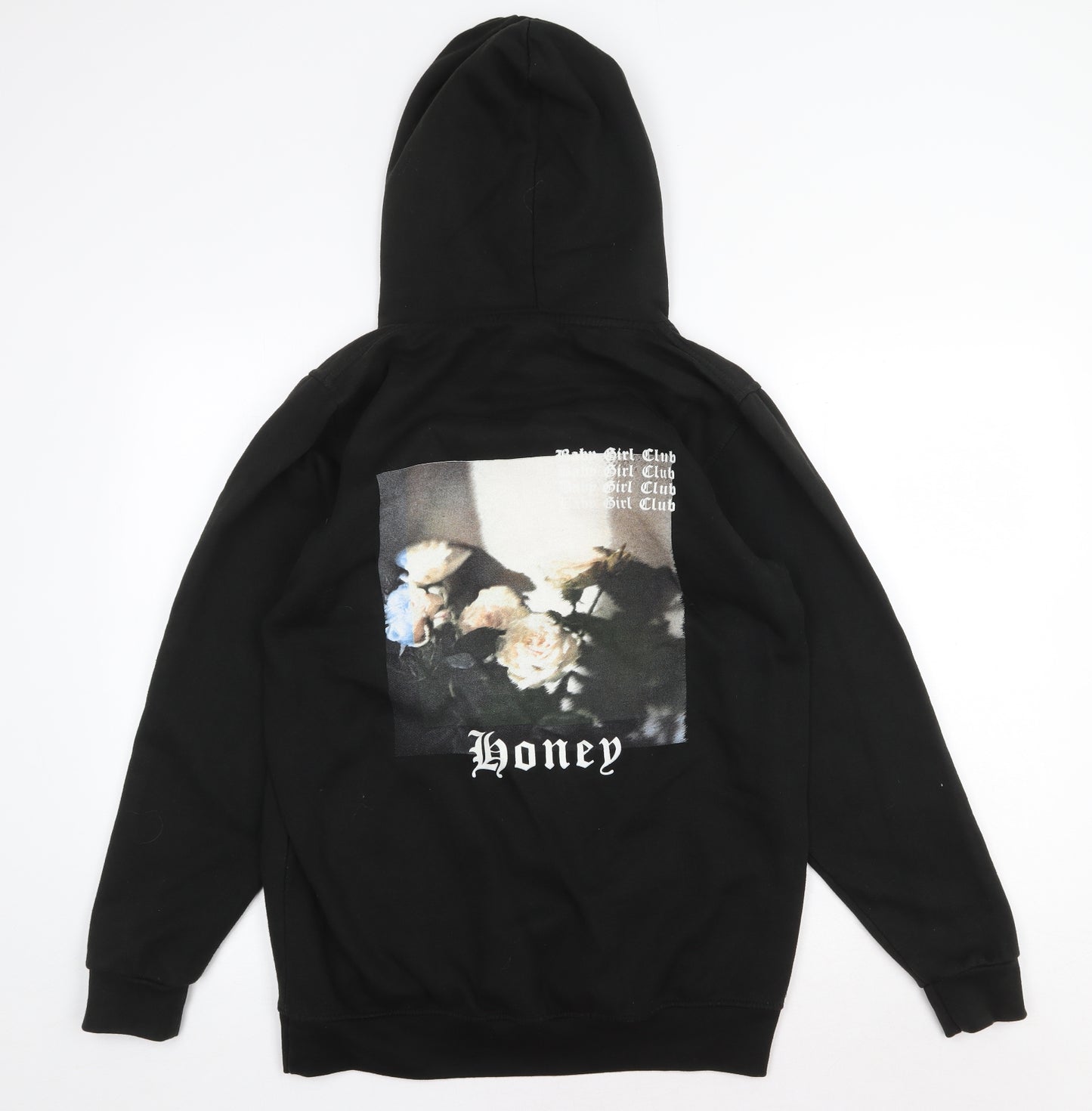 Uneek Womens Black Cotton Pullover Hoodie Size M Pullover
