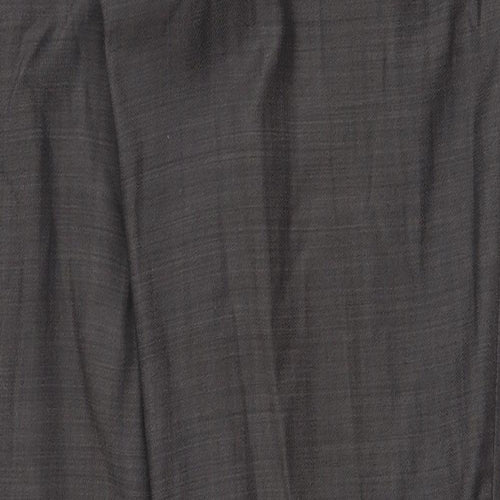 Preworn Womens Grey Polyester Trousers Size 32 in Regular Zip
