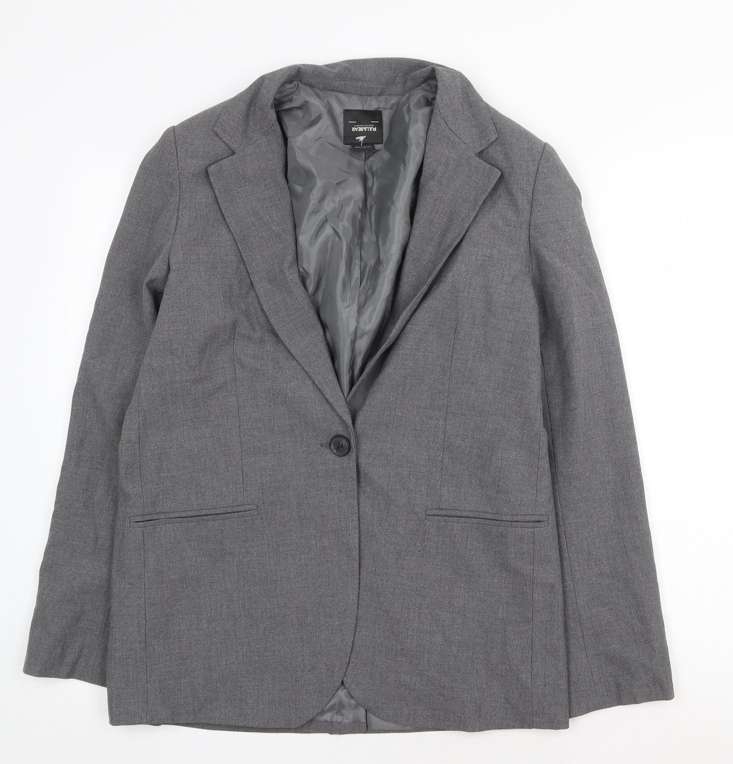Pull&Bear Mens Grey Jacket Size XS Button