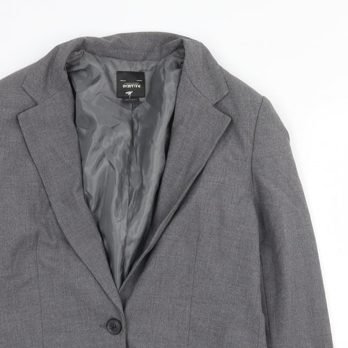 Pull&Bear Mens Grey Jacket Size XS Button