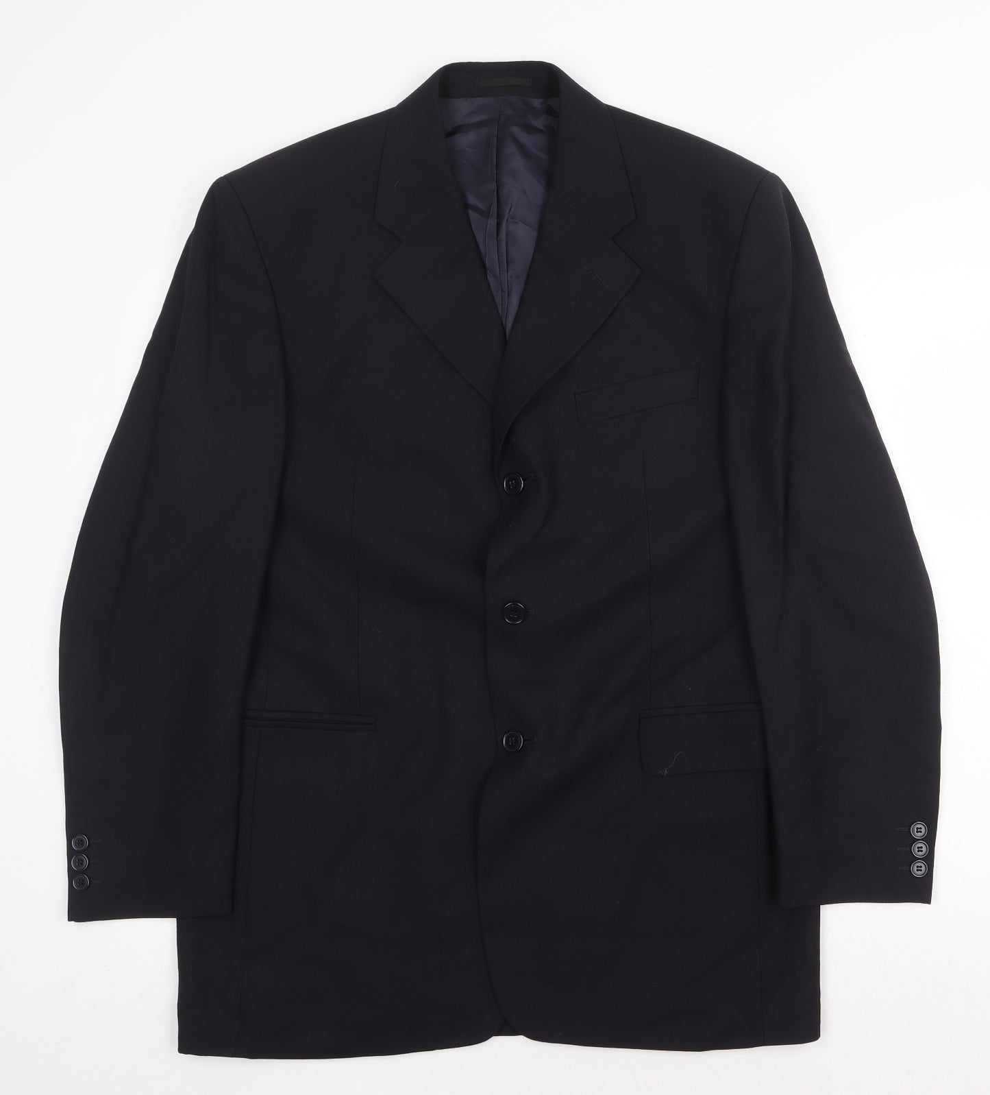 NEXT Mens Black Polyester Jacket Blazer Size 38 Regular