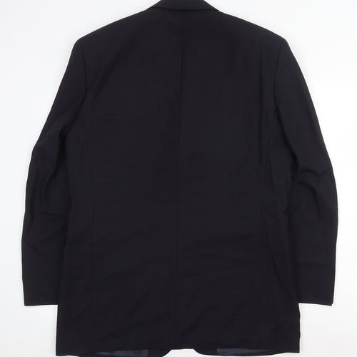 NEXT Mens Black Polyester Jacket Blazer Size 38 Regular