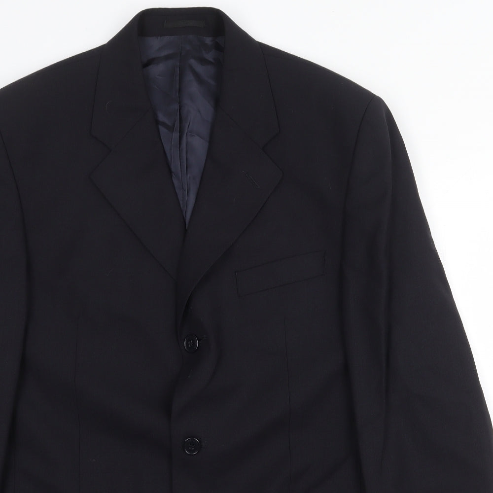 NEXT Mens Black Polyester Jacket Blazer Size 38 Regular