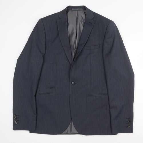 NEXT Mens Blue Polyester Jacket Suit Jacket Size 40 Regular