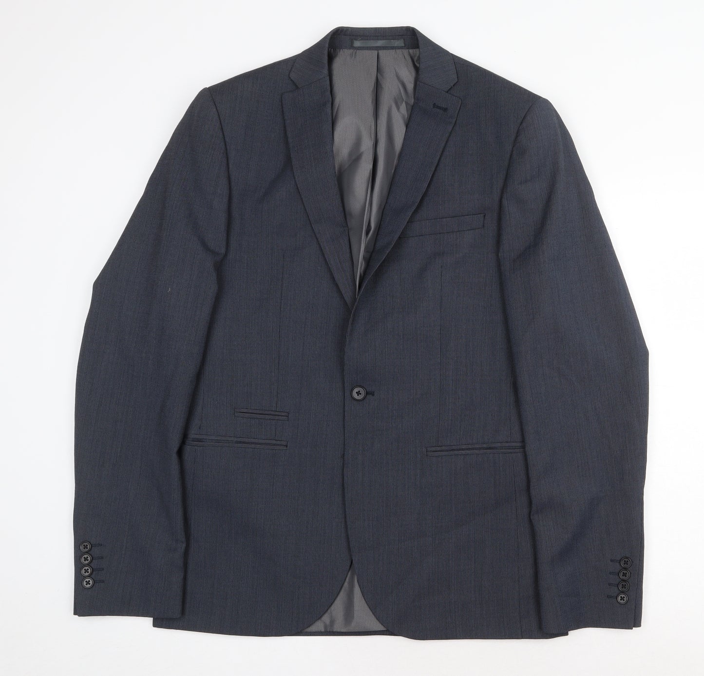 NEXT Mens Blue Polyester Jacket Suit Jacket Size 40 Regular