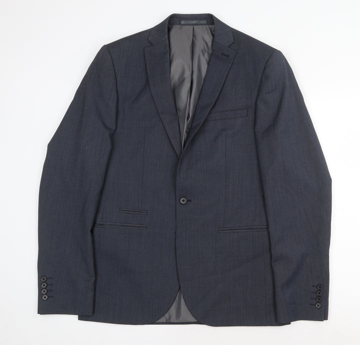 NEXT Mens Blue Polyester Jacket Suit Jacket Size 40 Regular