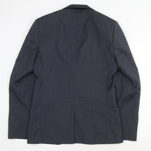 NEXT Mens Blue Polyester Jacket Suit Jacket Size 40 Regular