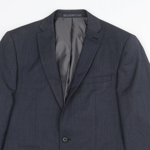 NEXT Mens Blue Polyester Jacket Suit Jacket Size 40 Regular