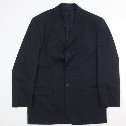 NEXT Mens Blue Viscose Jacket Suit Jacket Size 38 Regular