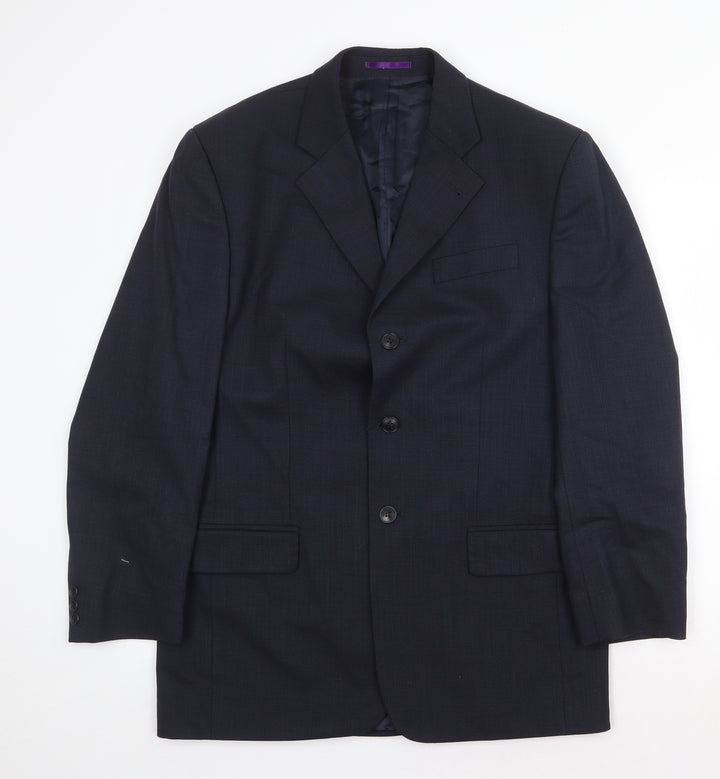 NEXT Mens Blue Viscose Jacket Suit Jacket Size 38 Regular
